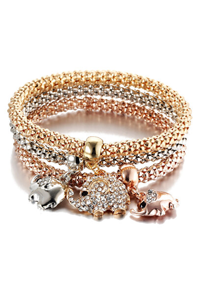 Choice مجموعة أساور على شكل قلب أنيقة مكونة من 7 قطع للنساء على شكل بومة كريس...