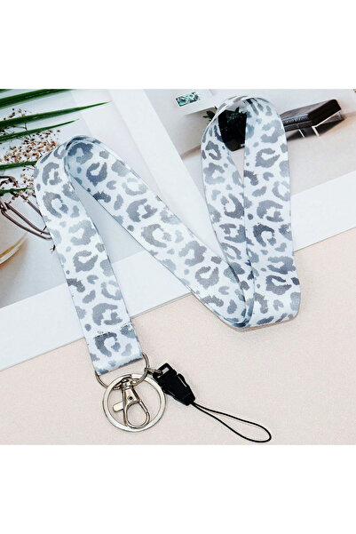 Choice Silver Mobile Phone Lanyard Fashion Leopard Neck Strap for ID Card Hol...