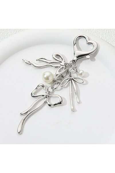 Choice Butterfly Bow Knot-1 Butterfly Keychain Bow Knot Pearl Enamel Flying I...