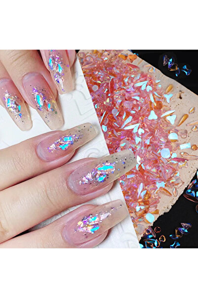 Choice أحجار الراين أورورا الوردية، 100 قطعة، أحجار الراين أورورا لتزيين الأظ...