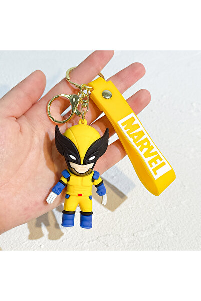 Miniso سلسلة مفاتيح KC5111 على شكل ديدبول وولفرين، مجموعة حلقات مفاتيح من سلس...