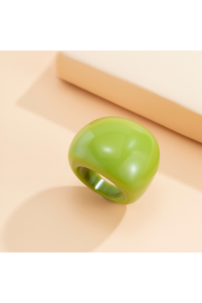 Choice 04 IngeSight.Z خواتم كورية شفافة من الأكريليك بتصميم هندسي سميك للنساء...