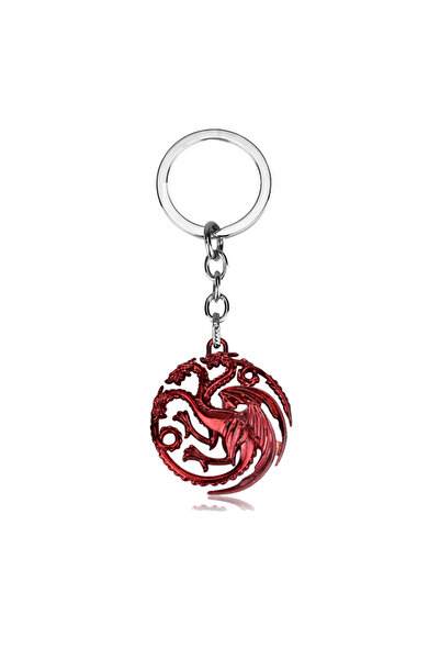Choice K061-red Dragon House Keychain Targaryen Dragon Shape Keyring for Fan ...