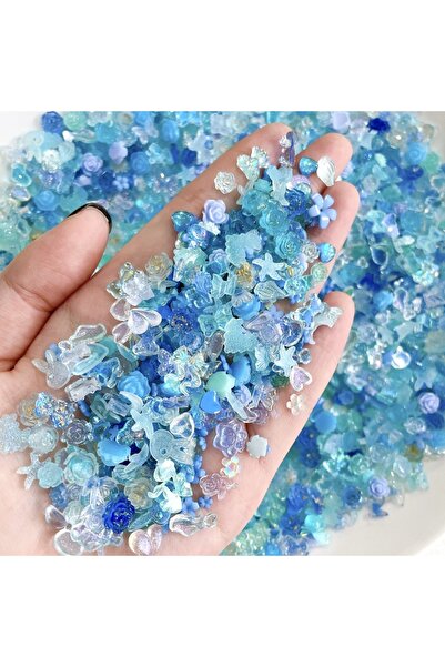 Choice 50 قطعة من إكسسوارات الأظافر من سلسلة Ocean، مصنوعة من أحجار الصدف الل...