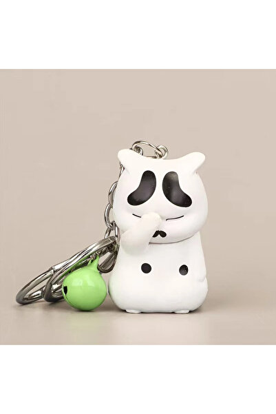 Choice White Cute Shy Cat Keychains | Chubby Kitten Keyring Trinket | Animal ...