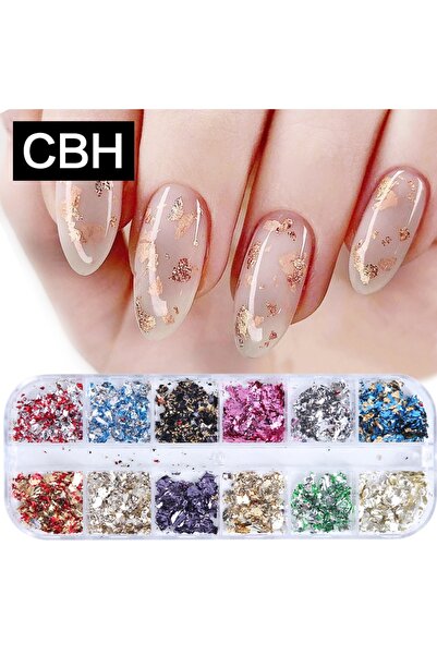 Choice رقائق أظافر CBH 12 لونًا، تصميم أظافر لامع من رقائق الألومنيوم، تصميم ...