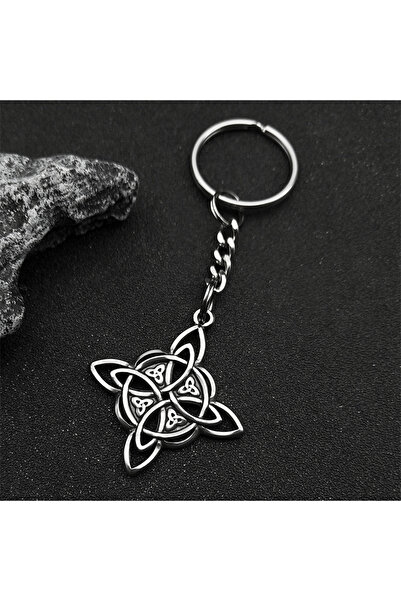 Choice A Gothic Viking Witch Celtic Knot Symbol Key Chain for Women Men Stain...