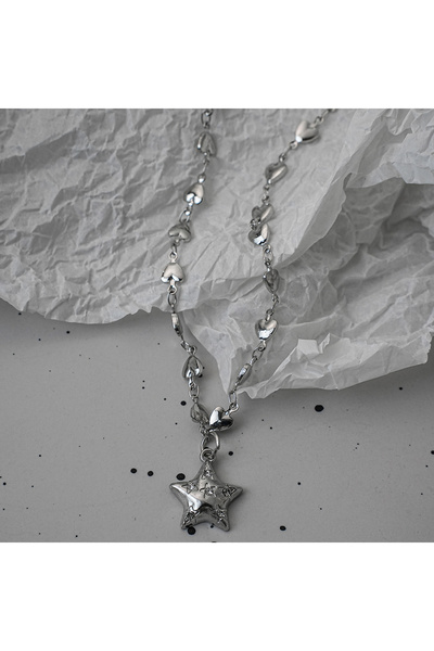 Choice مجموعة قلادة مانغشينغ مون ستايل 5 Y2K، مرصعة بالألماس المائي على شكل ن...