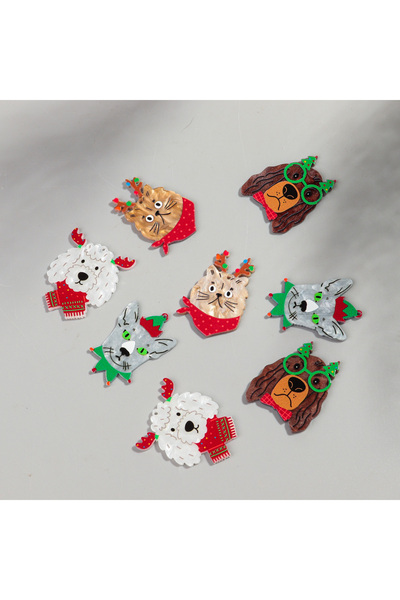 Choice 10 قطع أخرى مختلطة من 10 قطع/مجموعة من دلايات الأكريليك على شكل حيوانا...