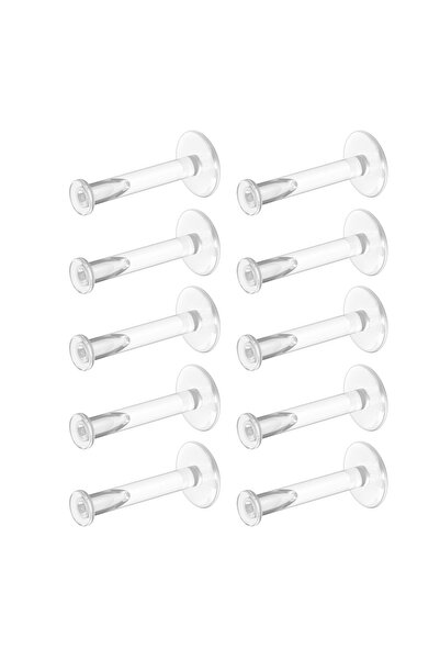 Choice 10 قطع من أقراط الأذن الشفافة مقاس 8 مم و16 جرام للاستخدام الرياضي وال...