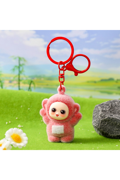 Miniso سلسلة مفاتيح جديدة من الرسوم المتحركة تيليتابيز بطول 6 سم، سلسلة مفاتيح على شكل هاتف سيارة أنيمي للأطفال تيليتابيز تي
