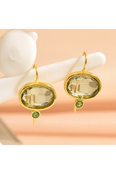 Choice green New Geometric Green Round Stone Pendant Earrings Suitable For Wo...