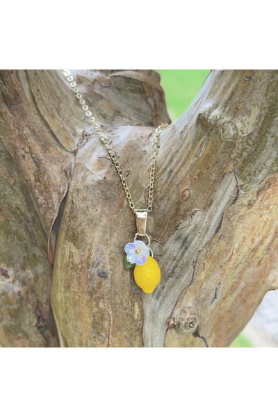 Choice ليمون فاكهة لذيذة ليمون توت أزرق فراولة برسيمون قلادة قلادة زهرة طعام ...