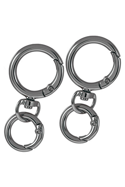 Choice 10 مجموعات سوداء 2/5/10 مجموعات من مشبك حلقة زنبركية دائرية وحلقات دائ...