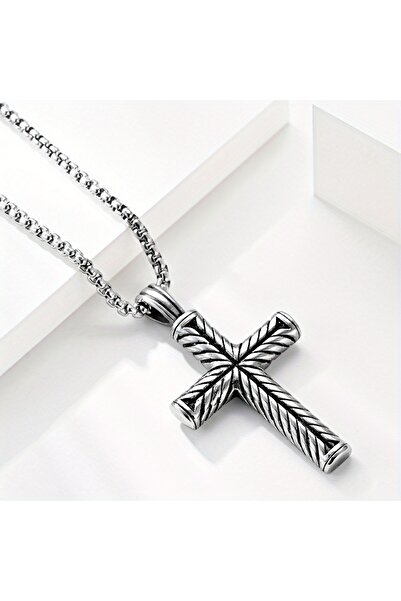 Choice قلادة هيب هوب العصرية للرجال من الفولاذ المقاوم للصدأ بلون الفولاذ الم...