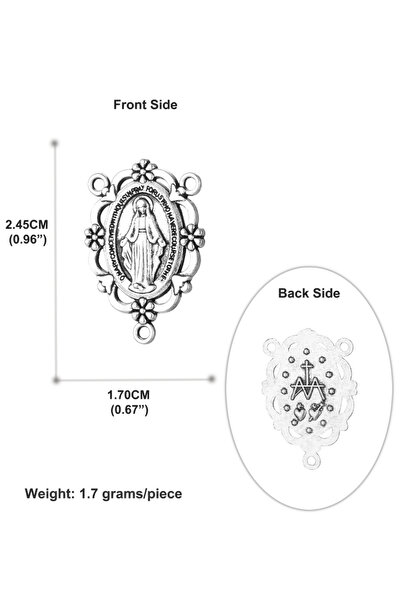 Choice S-30pcs 10Pcs/30Pcs Our Lady Medalla Milagrosa Centerpieces Catholic Virgin Mary Rosary Center Piece