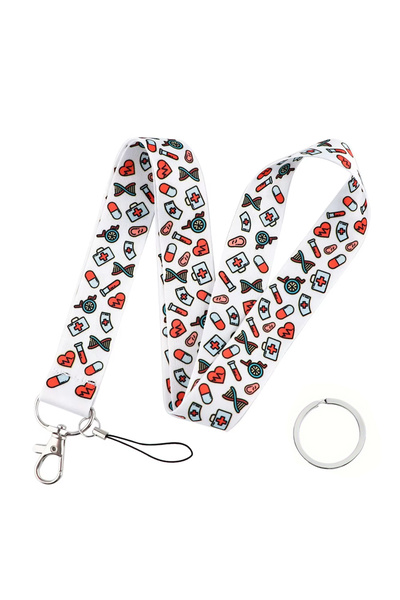 Choice WHITE Medical Doctor Nurse Neck Strap Lanyards For Keys Keychain Badge...