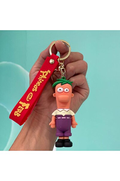 Choice سلسلة مفاتيح ديزني الكرتونية فينياس وفيرب، شخصية أنمي لطيفة، حقيبة مدرسية، سلسلة مفاتيح، ملحقات مفاتيح السيارة