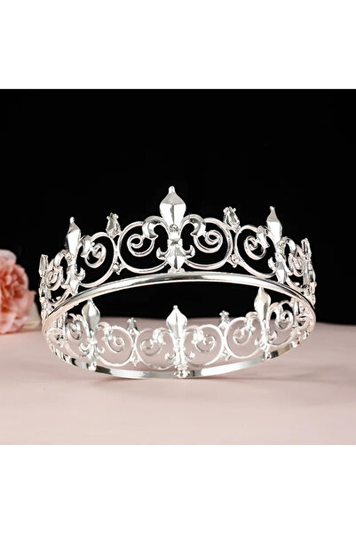 Choice تاج ملكي فضي عتيق للرجال، تاج الملكة، إكسسوارات حفلات الزفاف، تيجان ال...