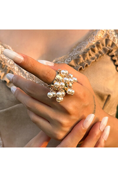 Choice خاتم مفتوح من KunJoe Vintage من الخرز الملون الطبيعي للنساء بتصميم بوه...