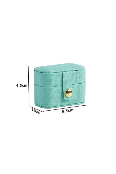 Choice حقيبة تخزين مجوهرات صغيرة محمولة باللون الأزرق، حقيبة سفر بسيطة من الج...