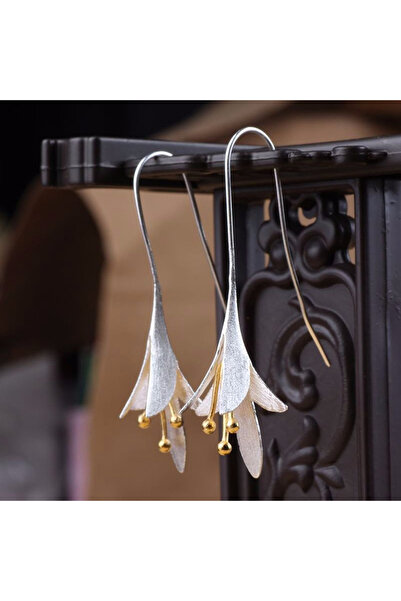 Choice أقراط نسائية إبداعية على شكل زهرة بلونين من هويتان، E602، مثالية لحفلا...