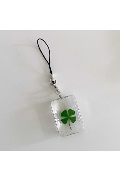 Choice A2 Green Lucky Four Leaf Clover Keychain Lucky Clover Phone Lanyard Gl...