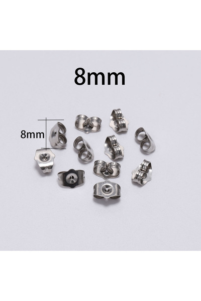 Choice 8 مم 100 قطعة/الوحدة الفولاذ المقاوم للصدأ أقراط سدادة الأذن مسمار أقر...