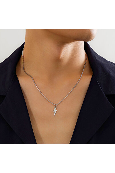 Choice قلادة قصيرة بسيطة من الفضة بلون ساليركون بانك، سلسلة صندوقية أنيقة، قل...