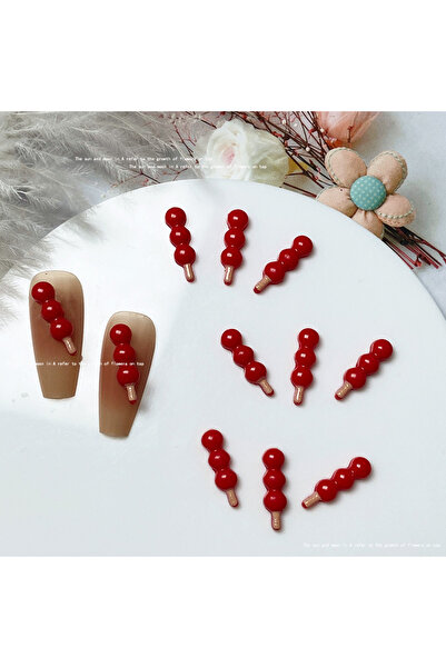 NAILFYOU 10 قطع من زينة الأظافر ثلاثية الأبعاد بتصميم صيني لطيف من الراتنج، ت...