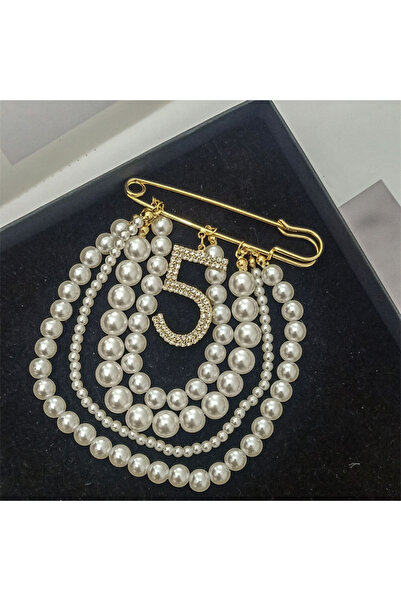 Choice دبابيس ذهبية كلاسيكية أنيقة للنساء والرجال مزينة بشراشيب اللؤلؤ والكري...