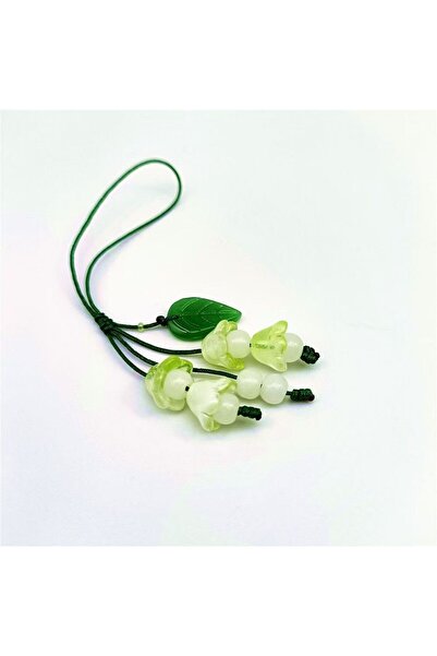 Choice green1 Glass Lily of the Valley Flower Leaf Charm Phone Chains Bag Han...