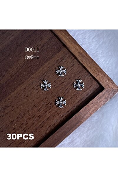 Choice D0011 30 قطعة من إكسسوارات الأظافر بتصميم قلب كروك بتصميم عتيق باللون ...