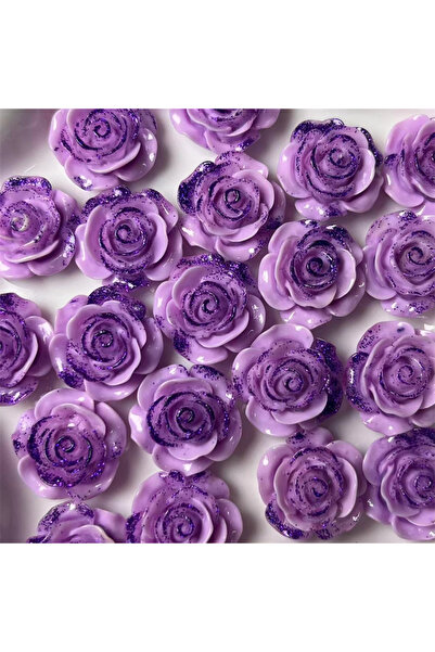 Choice اللون 3 10 قطع 18 مم زهرة الورد الراتنج الملحقات كابوشون أقراط مشبك شع...