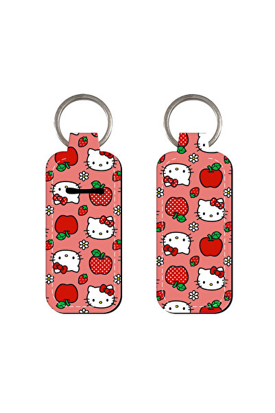 Miniso 1 حامل مرطب الشفاه على شكل قطط كرتونية كاواي على شكل سلسلة مفاتيح ومشبك على أحمر الشفاه وحقيبة سحر كيري.