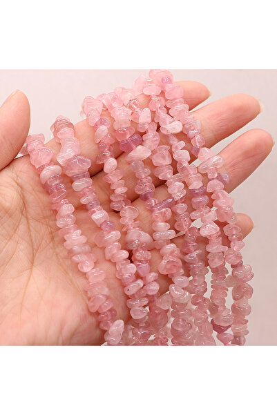 Choice خرز كوارتز وردي طبيعي 3x5-4x6 مم، خرز حجر الحصى، شكل غير منتظم لصنع ال...