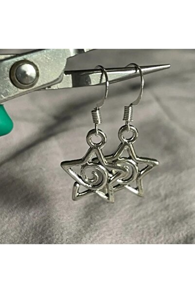 Choice أقراط WA0808-2 فضية اللون بتصميم نجمة خماسية مخصصة Y2k للنساء، مناسبة ...