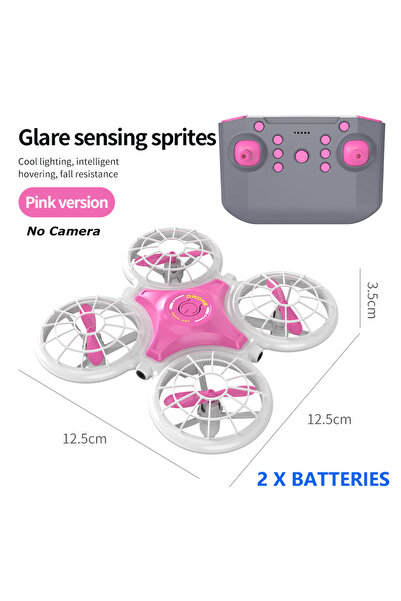 Choice طائرة درون صغيرة وردية اللون تعمل ببطاريتين، مزودة بفلاش ثلاثي الأبعاد...