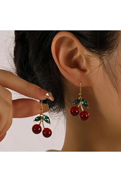 Choice WB4272-1 2025 أقراط متدلية جديدة ومخصصة على شكل كرز إبداعي للفتيات ذوا...