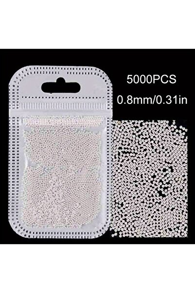 Choice 5000 قطعة فضية 0.8 مم خرز الكافيار اللامع لأحجار الراين لتزيين كرة فول...