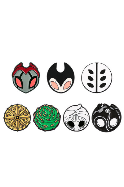 Miniso Pink 7Pc/Set Game Hollow Knight Enamel Pins for Men Women Clothing Hat...
