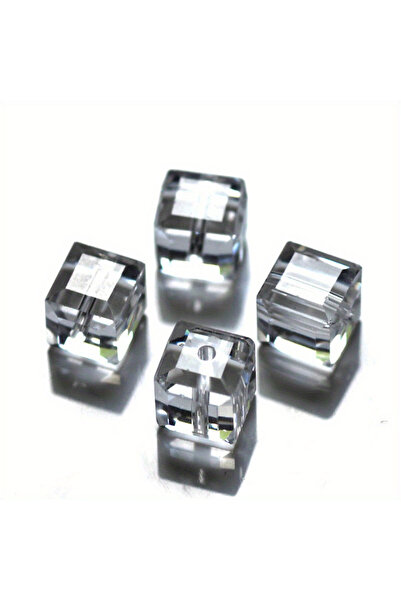 Choice S 001 50 قطعة 6 مم خرز زجاجي مكعب ملون فواصل سحر إكسسوارات لصنع المجوه...