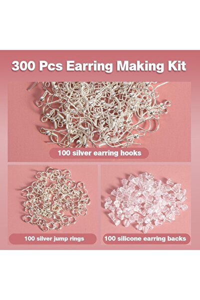 Choice silver-300pcs 925 Sterling Silver Earring Hooks for Jewelry Making 300...