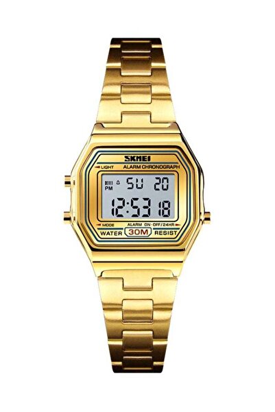 Skmei Women's Waterproof Metal Digital Wrist Watch 1416 - 27 mm - Gold