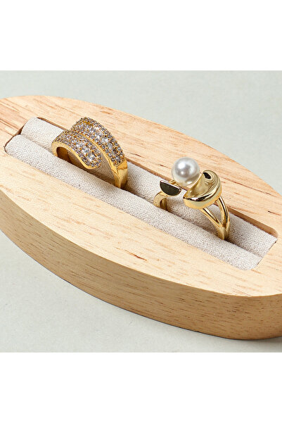 Choice صينية تخزين دائرية خشبية على الطراز الاسكندنافي مكونة من قطعة واحدة با...