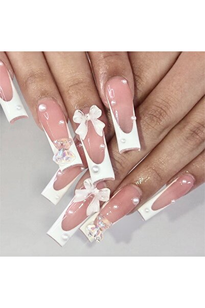 Choice أظافر BW70 أنبوبية فرنسية ستيريو على شكل دب فيونكة لؤلؤية مانيكير أظاف...