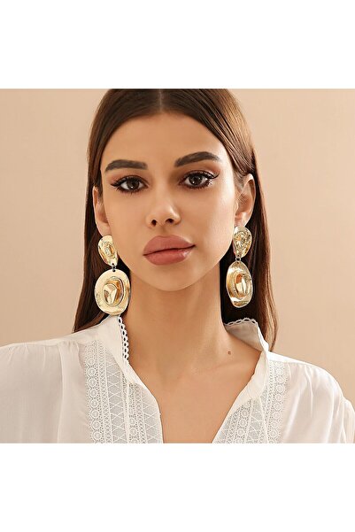 Choice Gold Color Punk Vintage Cowboy Hat Pendant Earrings for Women Exaggera...