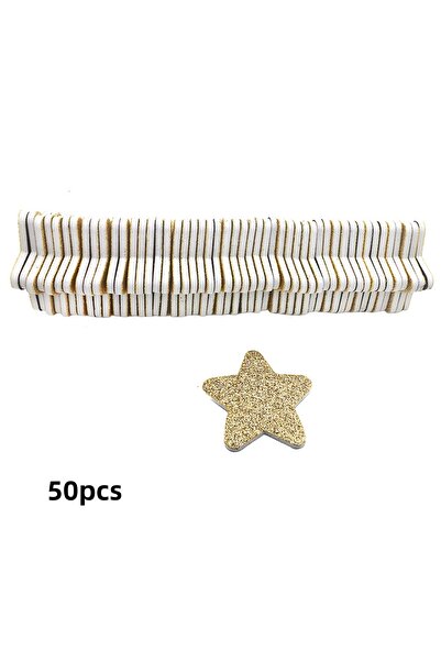 Choice 50 قطعة من مبرد الأظافر الذهبي على شكل نجمة ملونة، قابل لإعادة الاستخد...