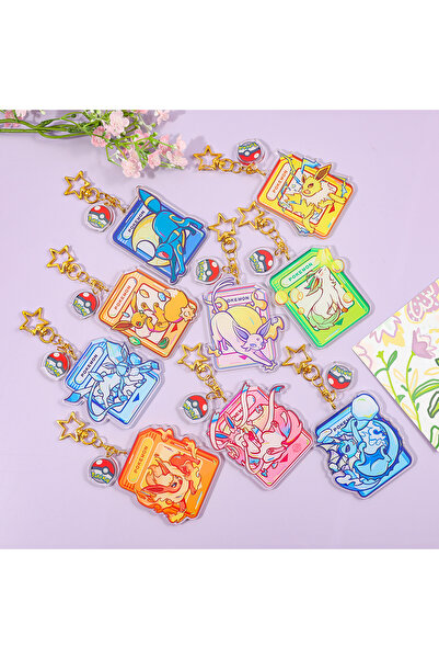 Choice SS0413(9PCS) 1pc/9pcs Pokemon Series Unique Fashion Keychain Bag Pack ...