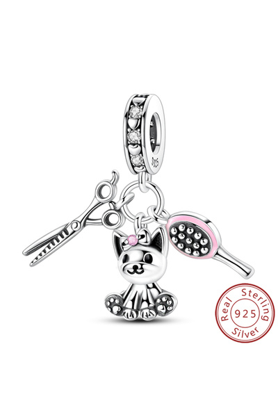 Choice KTC1702 سوار أصلي من الفضة الإسترلينية عيار 925 على شكل قلب جرو لطيف ع...